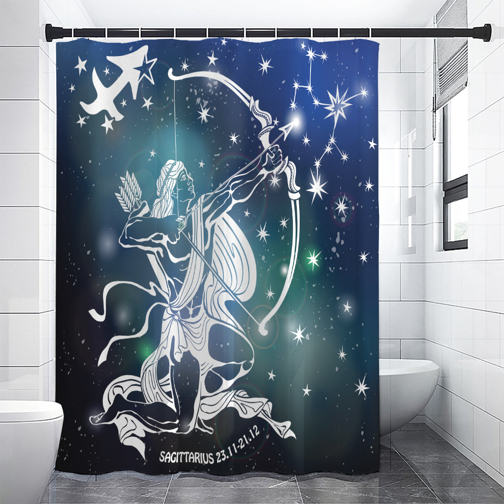 Constellation Of Sagittarius Print Premium Shower Curtain