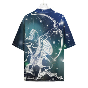 Constellation Of Sagittarius Print Rayon Hawaiian Shirt