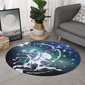 Constellation Of Sagittarius Print Round Rug