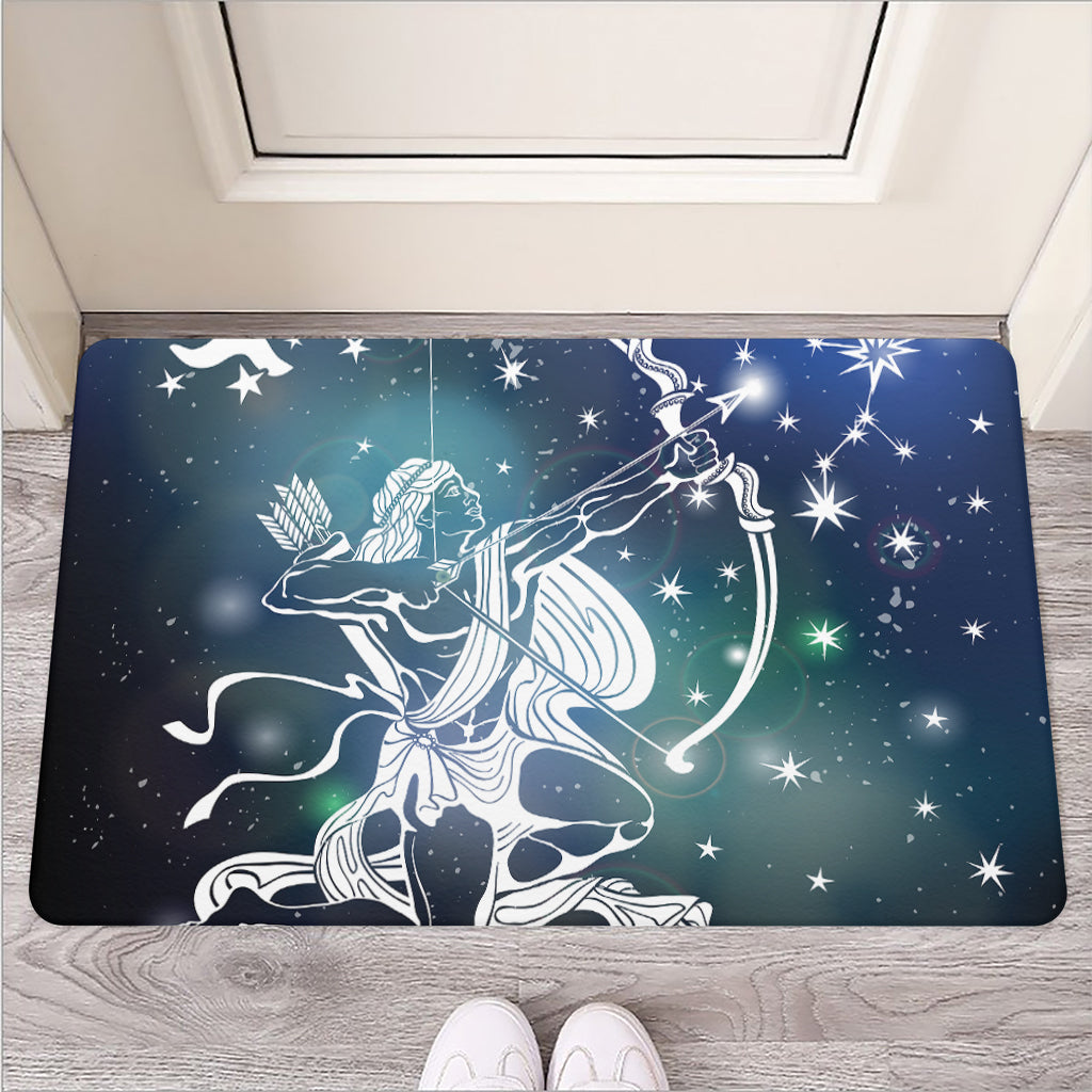 Constellation Of Sagittarius Print Rubber Doormat