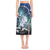 Constellation Of Sagittarius Print Side Slit Midi Skirt