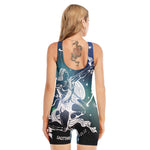 Constellation Of Sagittarius Print Sleeveless One Piece Swimsuit