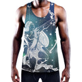 Constellation Of Sagittarius Print Men's Workout Tank Top