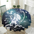 Constellation Of Sagittarius Print Waterproof Round Tablecloth