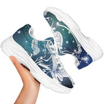 Constellation Of Sagittarius Print White Chunky Shoes