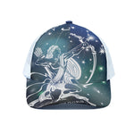 Constellation Of Sagittarius Print White Mesh Trucker Cap