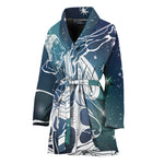 Constellation Of Sagittarius Print Women's Bathrobe
