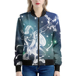 Constellation Of Sagittarius Print Women's Bomber Jacket