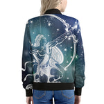 Constellation Of Sagittarius Print Women's Bomber Jacket