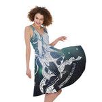 Constellation Of Sagittarius Print Women's Sleeveless Dress