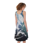 Constellation Of Sagittarius Print Women's Sleeveless Dress