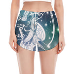 Constellation Of Sagittarius Print Women's Split Running Shorts