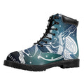 Constellation Of Sagittarius Print Padded Collar Lace Up Boots