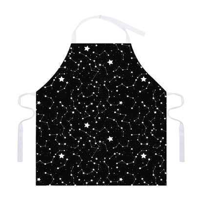 Constellation Sky Map Pattern Print Adjustable Apron
