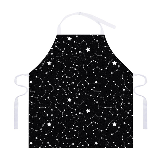 Constellation Sky Map Pattern Print Adjustable Apron