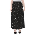 Constellation Sky Map Pattern Print Chiffon Maxi Skirt
