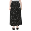 Constellation Sky Map Pattern Print Chiffon Maxi Skirt