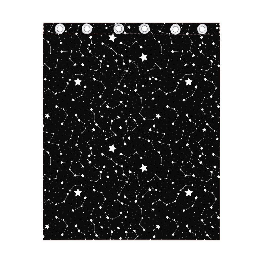 Constellation Sky Map Pattern Print Curtain