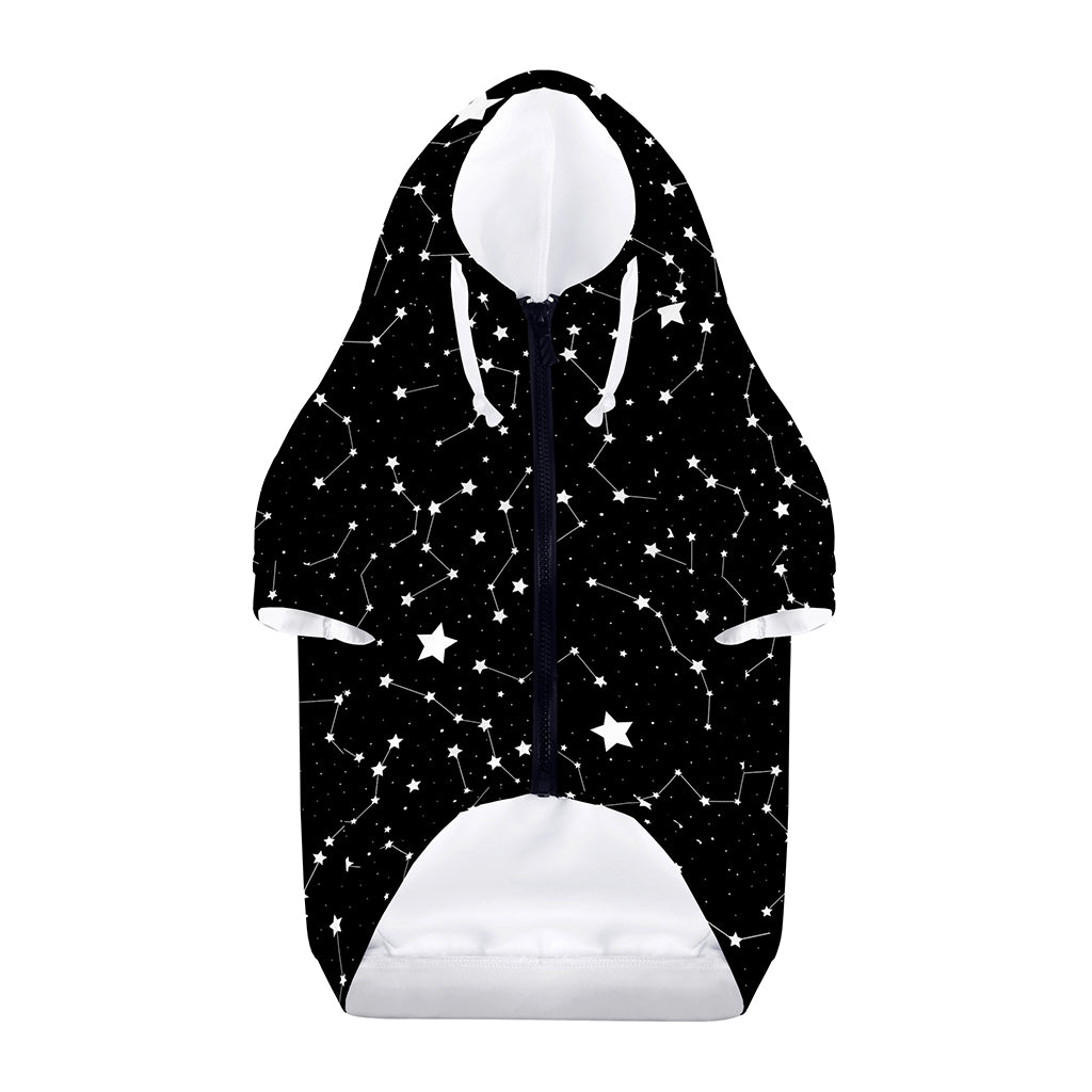 Constellation Sky Map Pattern Print Dog Zip Up Hoodie