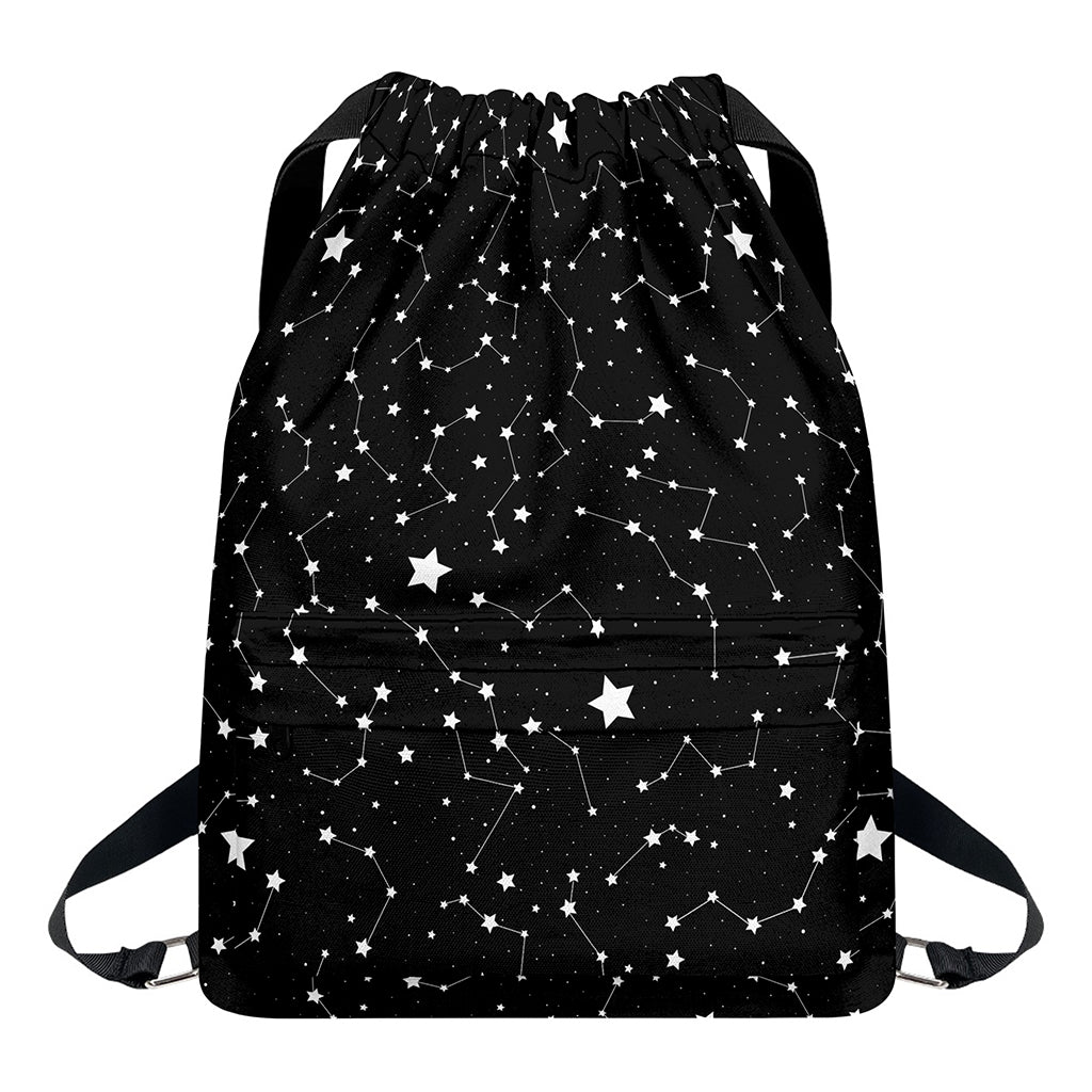 Constellation Sky Map Pattern Print Drawstring Backpack