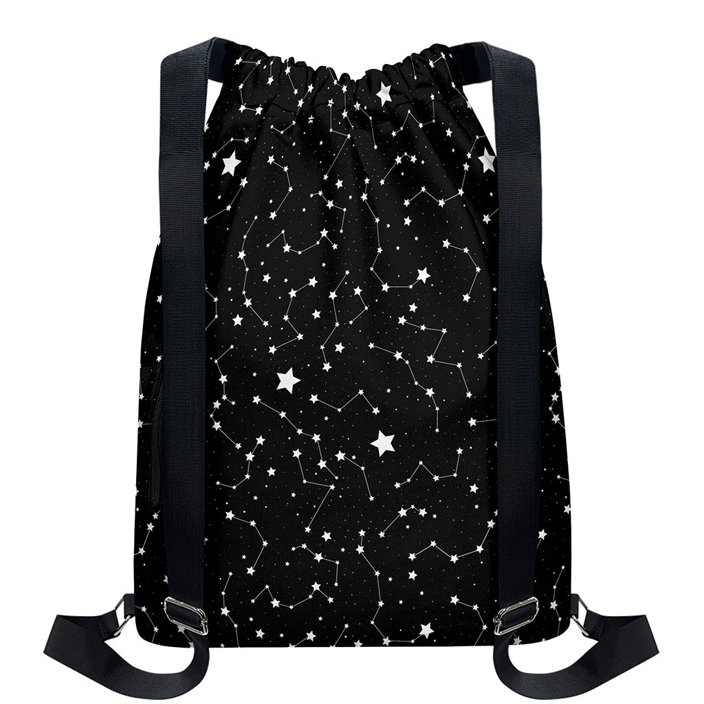 Constellation Sky Map Pattern Print Drawstring Backpack