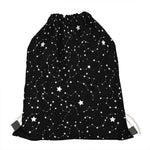 Constellation Sky Map Pattern Print Drawstring Bag