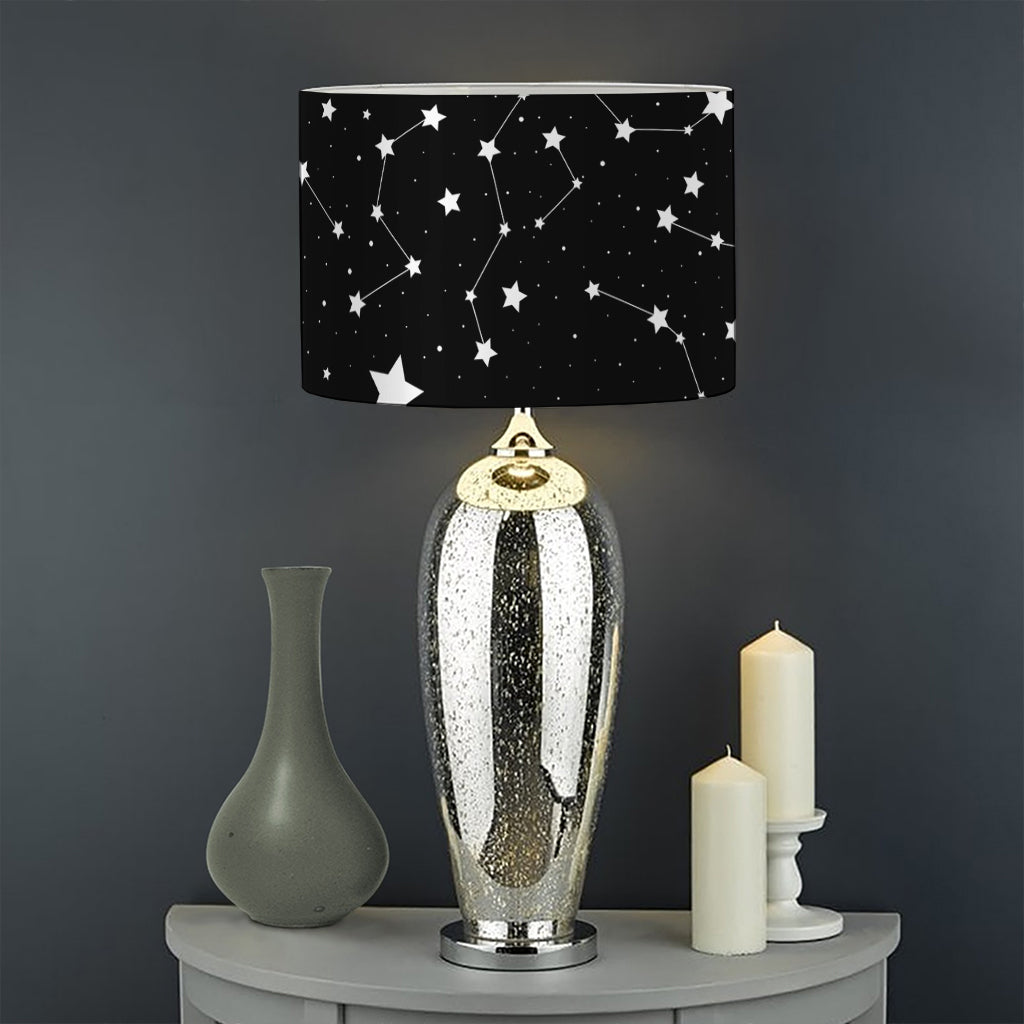Constellation Sky Map Pattern Print Drum Lamp Shade