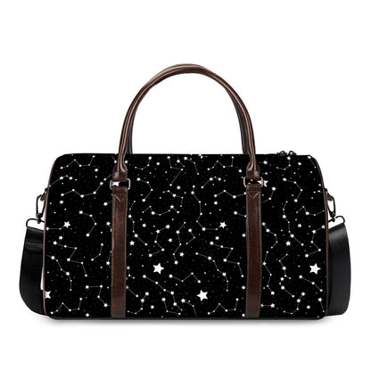 Constellation Sky Map Pattern Print Duffle Bag