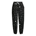 Constellation Sky Map Pattern Print Fleece Lined Knit Pants