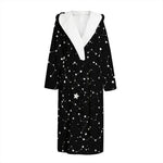 Constellation Sky Map Pattern Print Hooded Bathrobe