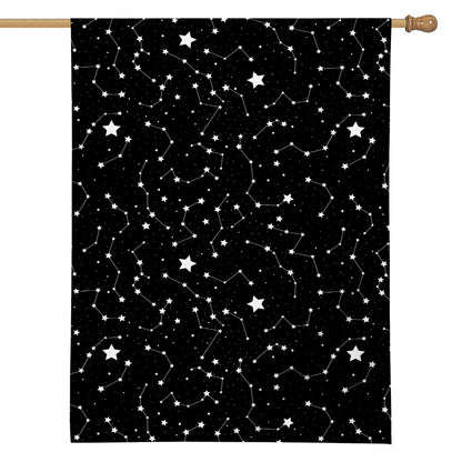 Constellation Sky Map Pattern Print House Flag