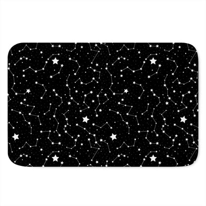 Constellation Sky Map Pattern Print Indoor Door Mat