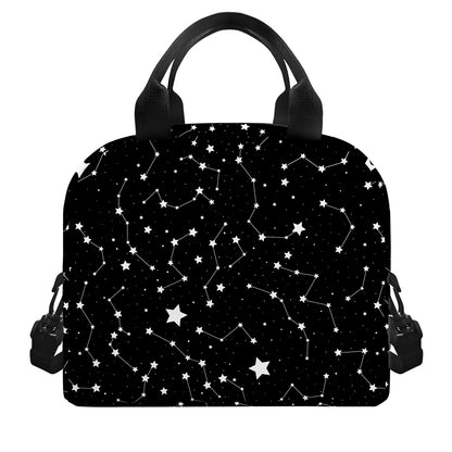 Constellation Sky Map Pattern Print Insulated Lunch Bag