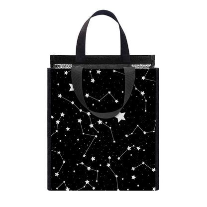 Constellation Sky Map Pattern Print Insulated Lunch Tote