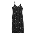 Constellation Sky Map Pattern Print Jersey Midi Cami Dress