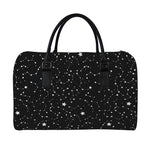 Constellation Sky Map Pattern Print Leather Duffle Bag