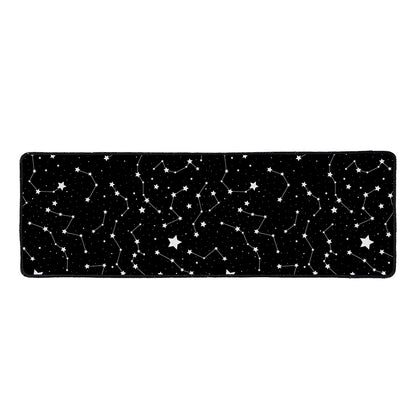 Constellation Sky Map Pattern Print Long Kitchen Mat