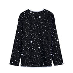 Constellation Sky Map Pattern Print Long Sleeve Short Coat