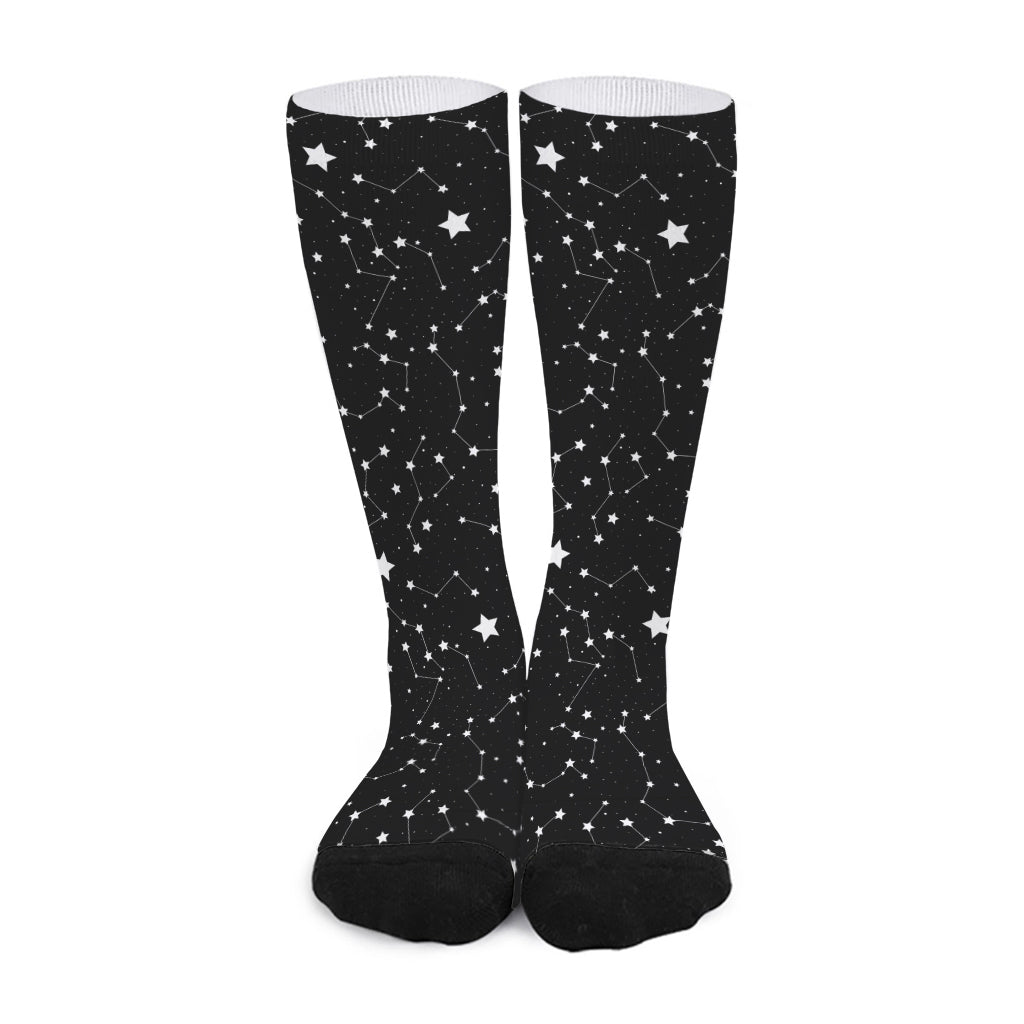 Constellation Sky Map Pattern Print Long Socks