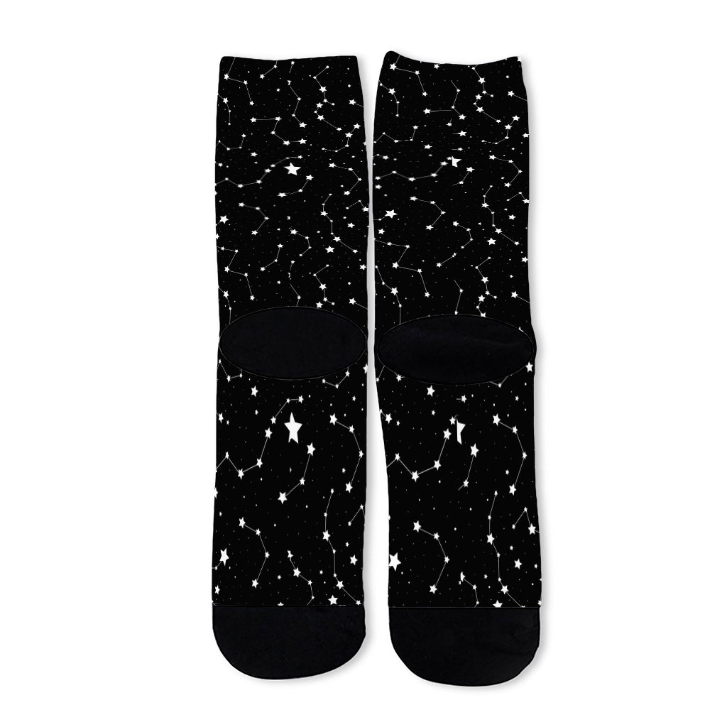 Constellation Sky Map Pattern Print Long Socks