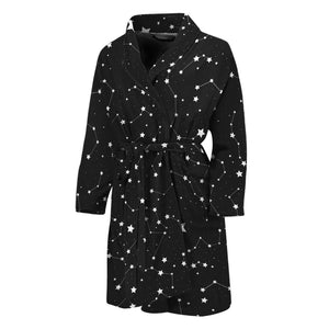 Constellation Sky Map Pattern Print Men's Bathrobe