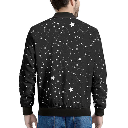 Constellation Sky Map Pattern Print Men's Bomber Jacket