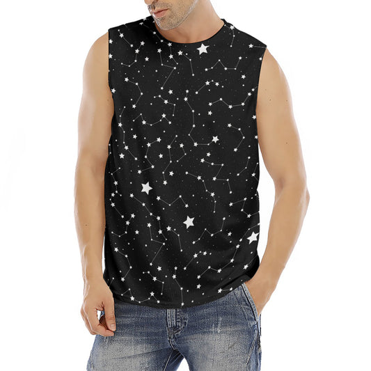 Constellation Sky Map Pattern Print Men's Fitness Tank Top