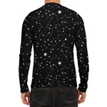 Constellation Sky Map Pattern Print Men's Long Sleeve Rash Guard