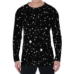 Constellation Sky Map Pattern Print Men's Long Sleeve T-Shirt