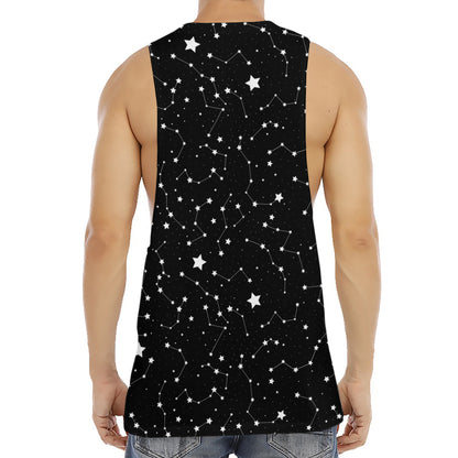 Constellation Sky Map Pattern Print Men's Muscle Tank Top