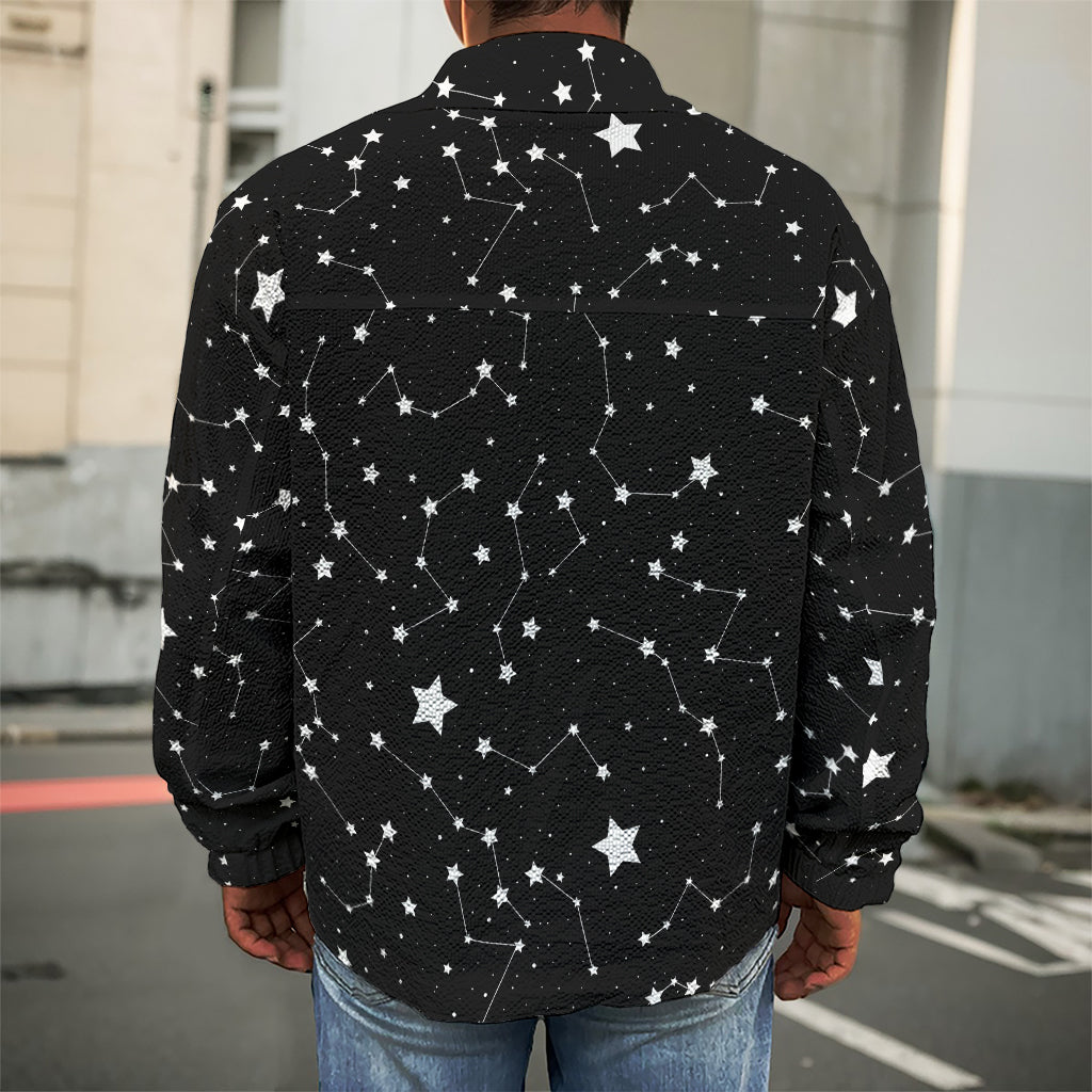 Constellation Sky Map Pattern Print Men's Shirt Jacket