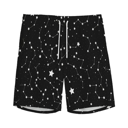Constellation Sky Map Pattern Print Men's Sports Shorts