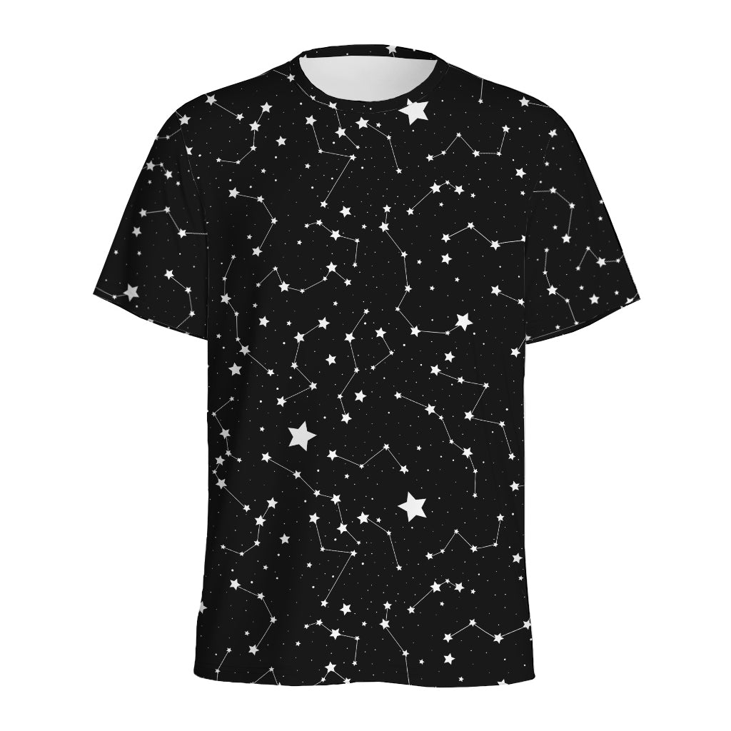 Constellation Sky Map Pattern Print Men's Sports T-Shirt