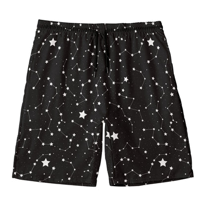 Constellation Sky Map Pattern Print Men's Swim Trunks